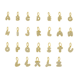 Pave Diamond Initial Bubble Charm
