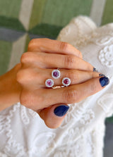 Pink Sapphire + Diamond Wrap Ring