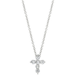 Colgante de cruz de diamantes