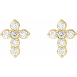 Lab Diamond Cross Studs