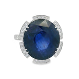 Sapphire + Diamond Cocktail Ring