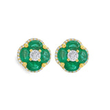 Emerald Clover Studs