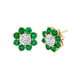 Gemstone Flower Studs