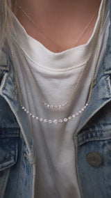 Diamond Curved Bar Necklace