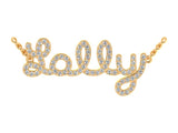 Diamond Script Name Necklace