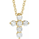 Colgante de cruz de diamantes