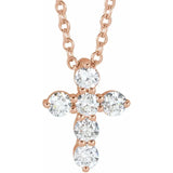 Colgante de cruz de diamantes