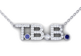 Birthstone Initial Necklace