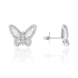 Large Diamond Butterfly Studs