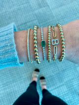 Paperclip Bracelet with Diamond Initials