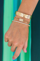 Diamond ID Tag Bracelet