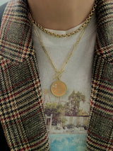 Mixed Link Lariat Chain with Toggle