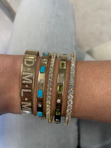 Large Diamond Initial Cuff