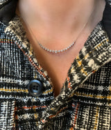 Diamond Curved Bar Necklace