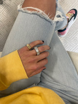 Gold Initial Signet Ring