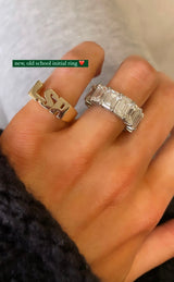 Gold Initial Signet Ring