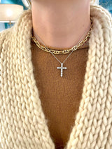 Diamond Scalloped Cross