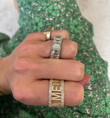 All Diamond Roman Numeral Band