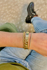 Small Diamond Initial Cuff