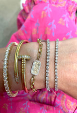 Diamond ID Tag Bracelet