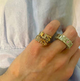 Diamond Initial Signet Ring