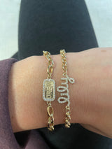Diamond ID Tag Bracelet