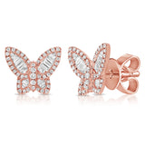 Petite Diamond Butterfly Studs