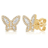 Petite Diamond Butterfly Studs