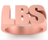 Gold Initial Signet Ring