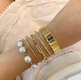 Pulsera con clip de papel y eslabones grandes