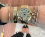 Paperclip Bracelet with Diamond Initials