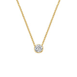 Round Diamond Bezel Necklace