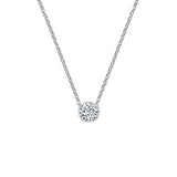 Round Diamond Bezel Necklace