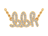 Diamond Script Name Necklace