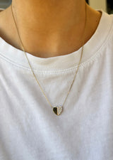 1/2 Pavé Heart Necklace