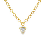 Trillion Diamond Pendant Necklace