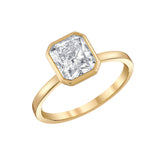 Radiant Bezel Set Engagement Ring