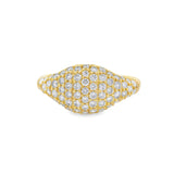 Pave Signet Pinky Ring