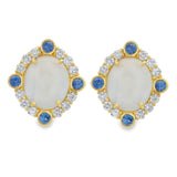 Pearl Cabochon Gemstone Earrings