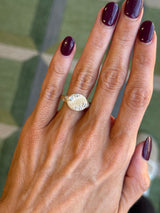 Two-Tone Floral Signet Ring
