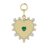 Heart + Diamond Halo Pendant