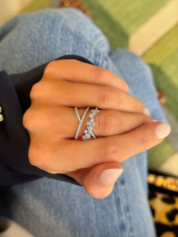 Cluster Diamond Overlay Ring