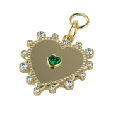 Heart + Diamond Halo Pendant