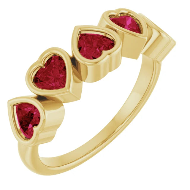Bezel Heart Ring