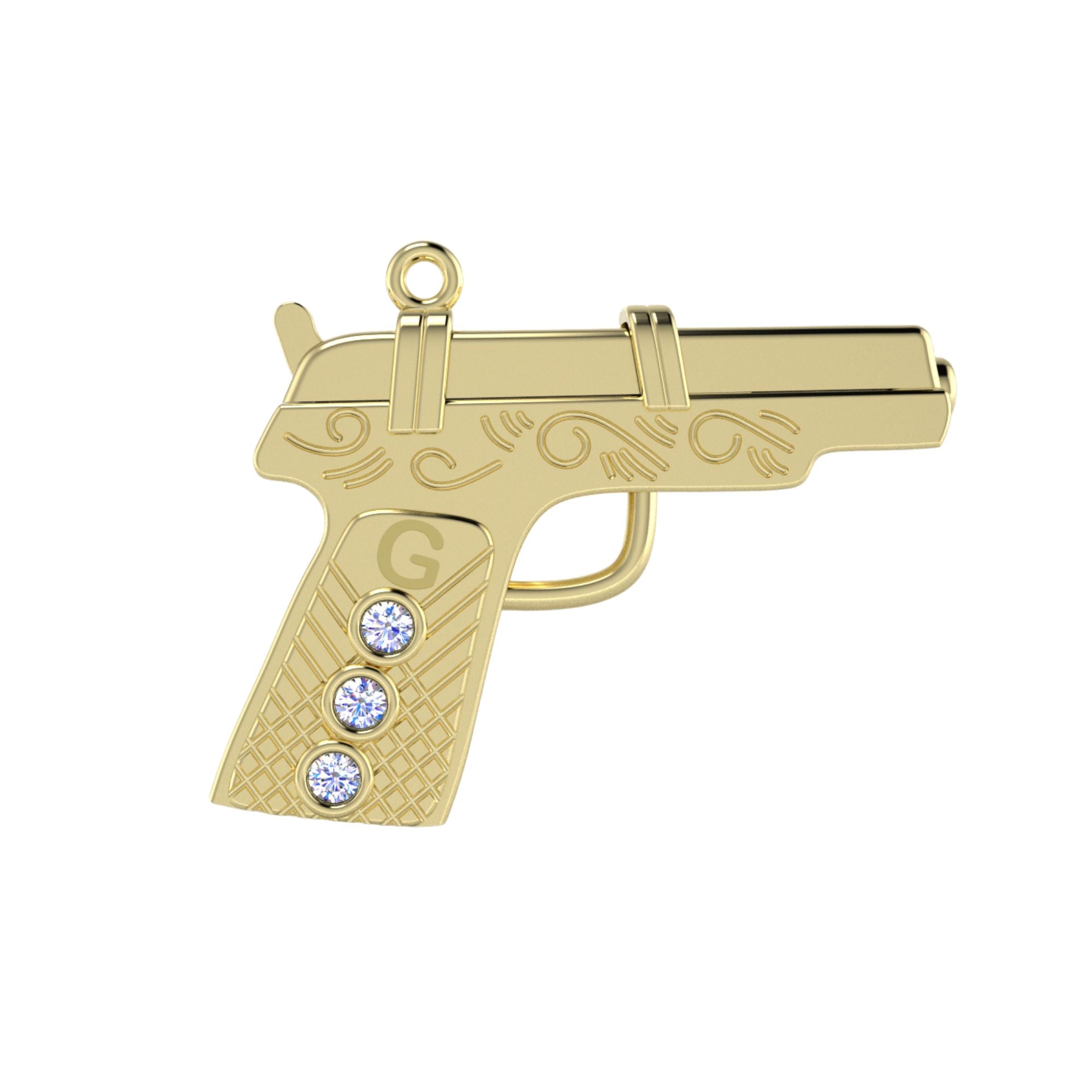 Vintage Inspired Gun Charm – Milliard Diamond Concierge