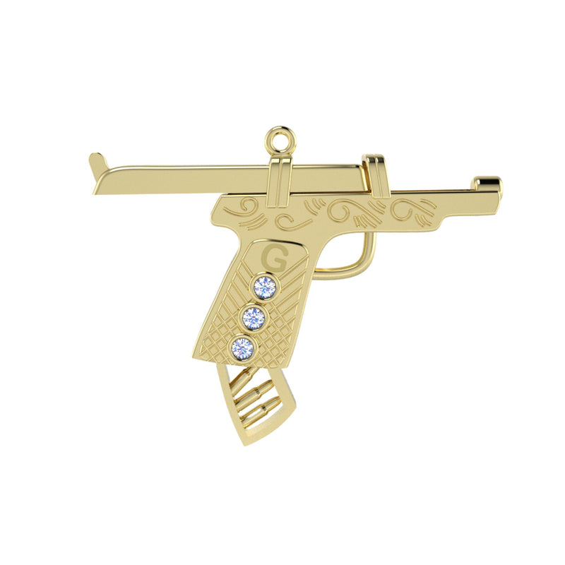 Diamond Chain Gun Vintage Inspired Gun Charm – Milliard Diamond Concierge