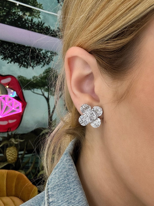 Diamond Clover Studs - VAULT SALE