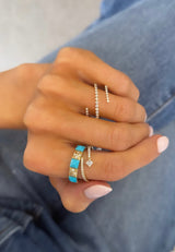 Turquoise Pyramid Ring