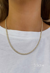 Pre-Order - Scalloped Tennis Necklace