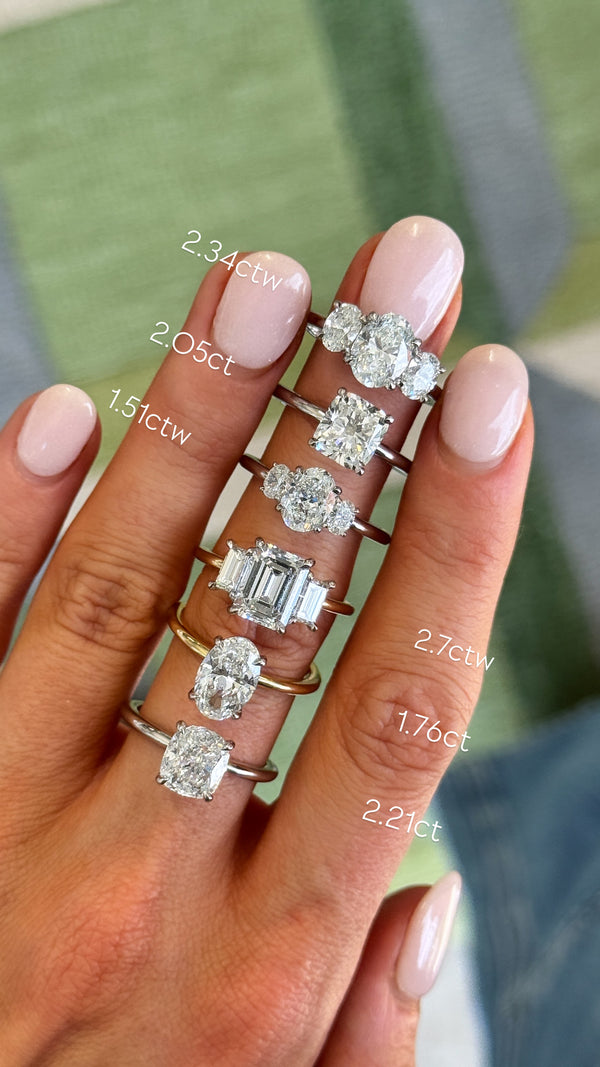 1.5ctw 3-Stone Oval Engagement Ring